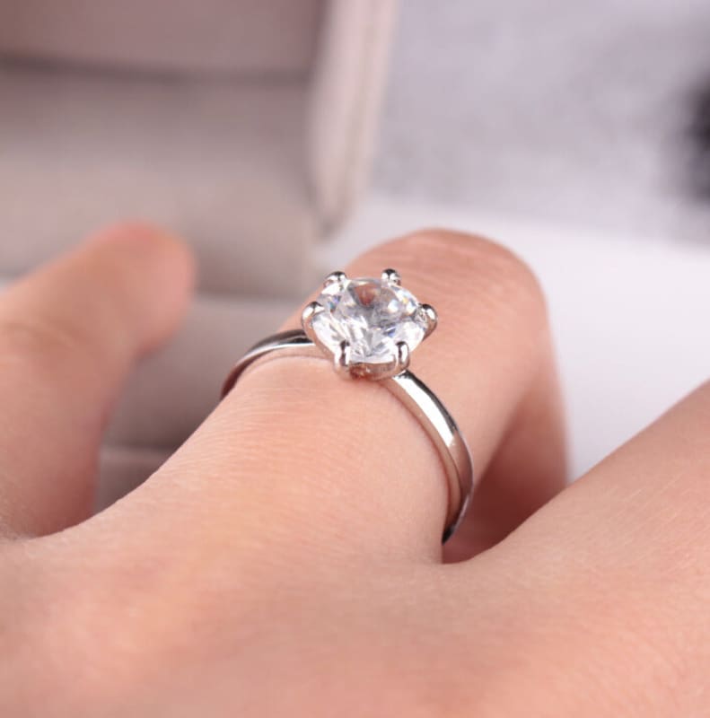Bague de fiançailles avec diamant luxe femme - LabombeYlang
