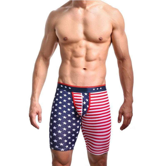 Boxer imprimé drapeaux américain homme - Textile