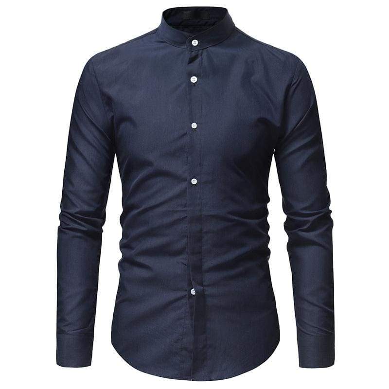 Men’s Casual Slim Long-sleeved Shirt | LabombeYlang