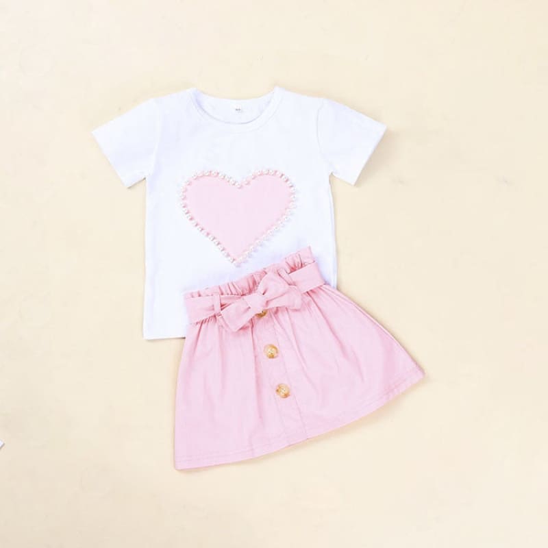 Ensemble T-shirt et jupe mimi pour fille - LabombeYlang