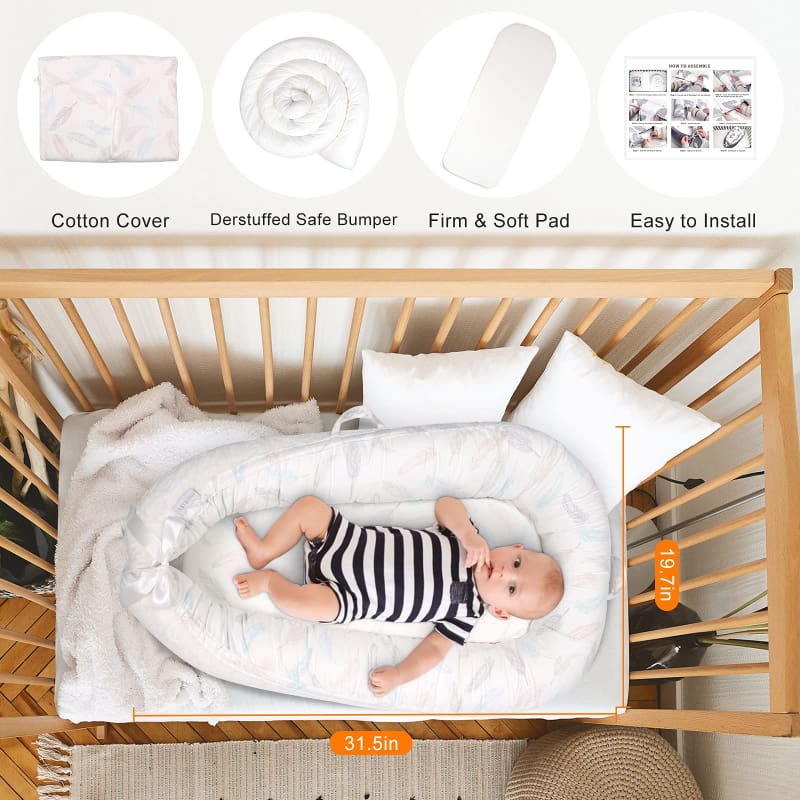 Removable And Washable Portable Crib Middle Bed - LabombeYlang