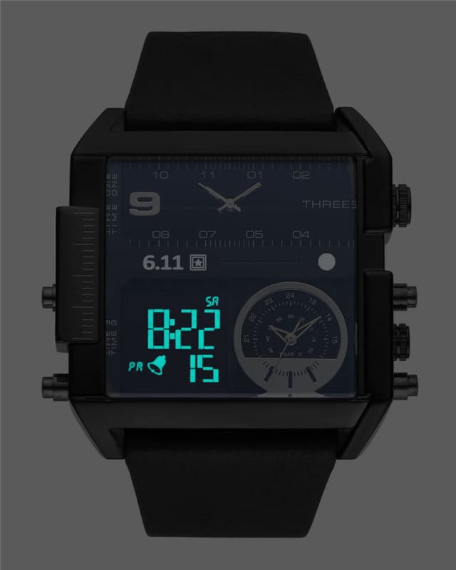 611 date 8145 countdown waterproof backlight luminous double display electronic watch - LabombeYlang