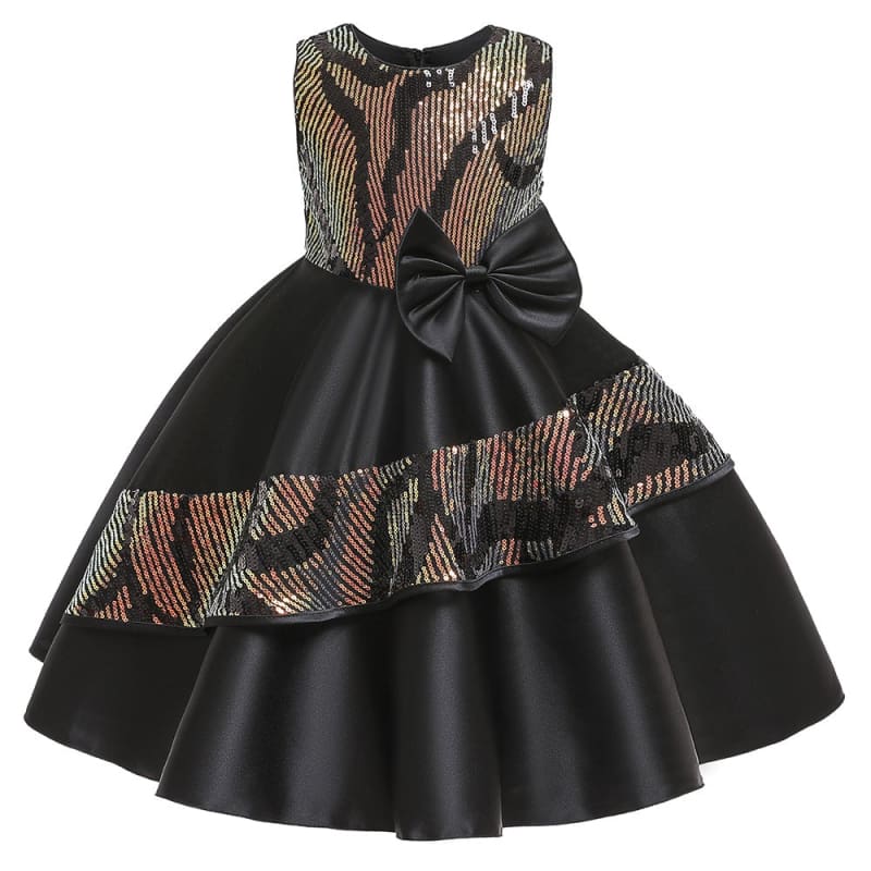 Robe Enfant Sans Manches satin sequins | LabombeYlang